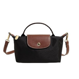 Women's Fashion Colorblock Mini Crossbody Bag, Solid Color Square Purse with Adjustable Strap, Solid Square Purse (Black)