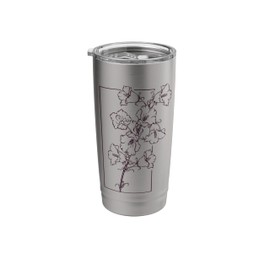 Floral Flower Bellflower Lineart Wildflower Stainless Steel Insulated Tumbler