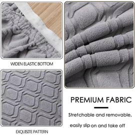 KACOMACO 4Pcs Waterproof Chair Covers Set of 4 Stretch Washable Armless Chair Slipcovers for Dining Living Room,Hotel, Banquet (Light Grey)