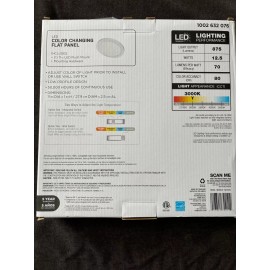 Commercial Electric 11 in LED Color Changing Flat Panel - White