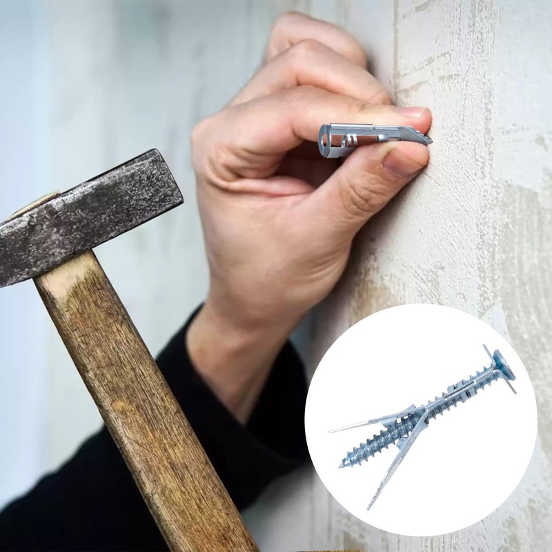 PAGOW 60 Pcs Self-Drilling Anchors, 3 Sizes Anchors and Screws
