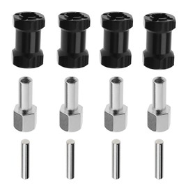 EMSea 12mm RC Hex Adapter 20mm RC Extension Wheel Hex Hub Metal Driver Adapter Compatible with Axial Scx10 Rc4wd D90 1/10 RC Crawler Car