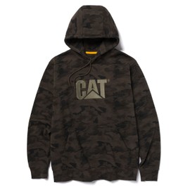 Caterpillar Men's Trademark Hoodie Embroidered CAT Logo With S3 Cord Management System, Night Camo Tonal, X-Large