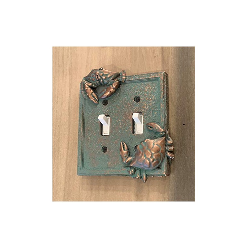Top Brass Nautical Crab Starfish and Seashell Beach Electrical Cover