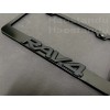 License Plate Frame Shop 1xBlackRAV4 3D Emblem Badge BLACK Stainless