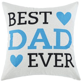 MADIZZ Best DAD Ever Throw Pillow Cover Gift Idea for Father 18 x 18 Inch, Birthday Gift Christmas Thanksgiving Day Gifts