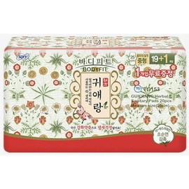 TG153 Sofy Body Fit GUIERANG Korea Herbal Sanitary Pads,Medium 9.8inch(25cm),20pcs