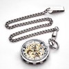TREEWETO Men's Hand Wind Antique Mechanical Skeleton Pocket Watch with