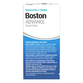 Boston ADVANCE Contact Lens Cleaning & Conditioning Solution, Travel Kit for Rigid Gas Permeable (RGP) Lens, Conditions & Wets for Comfort, 0.33 Fl Oz + 1 Fl Oz
