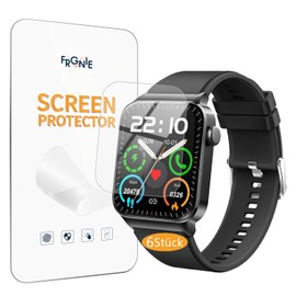 Frgnie Screen Protector Compatible with Donerton Smartwatch 1.85" (6 Pack) HD Flexible TPU Film Compatible with uaue, VKROVAG T50S / T50H Smartwatch