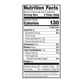 UD Late July July Multigrain Sea Salt Tort Chips Gluten-Free 7.5 oz Case of 12 Flavored with Rice and Sugar