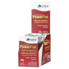 미국직구 Trace Minerals 트레이스미네랄 파워팩 1200mg 비타민C 라즈베리맛 5.1g 30봉 Trace Minerals Power Pack 1200mg Vitamin C Raspberry Flavor 5.1g 30 Packs