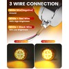 ASNOO Amber Single Face 17 LED Watermelon Turn Signal Pedestal