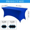 Stretchable Tablecloths,Royal Blue Spandex Fitted Tablecover 6ft Washable Stretch Spandex