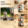 Calolin 2 Layer Rotating Spice Rack Organizer with 12 Glass