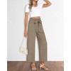 Neer Women's Linen Wide Leg Long Pants with Pocket Elastic