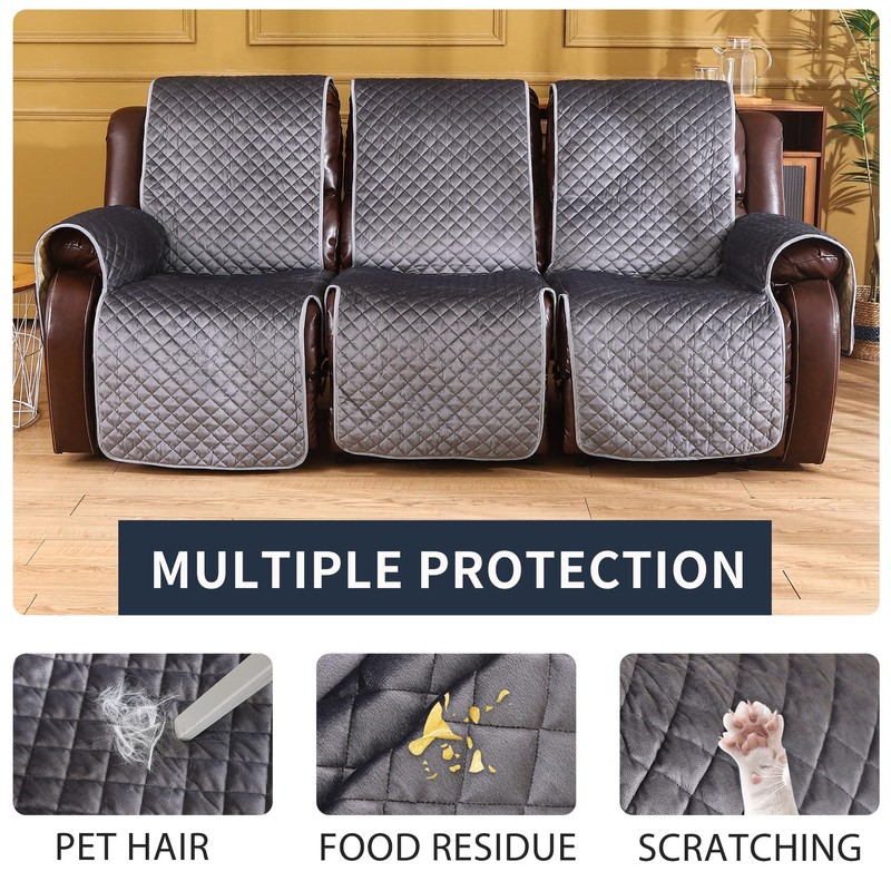 LUFEIJIASHI Non Slip Recliner Couch Covers for 3 Cushion Couch