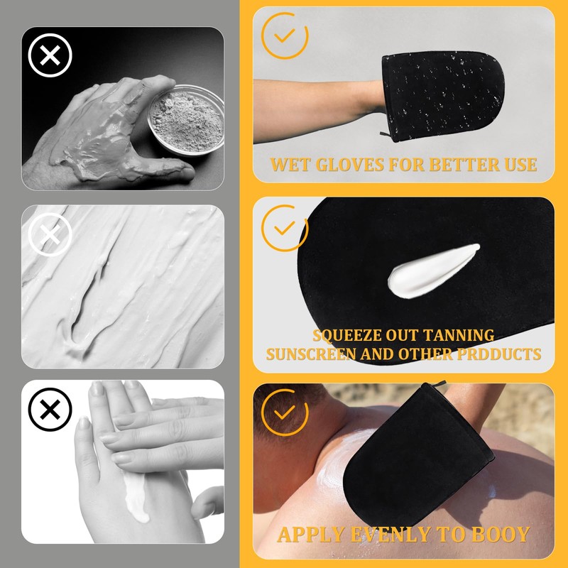 2 Pairs Tanning Mitt, Self Tanning Mitt Applicator, Double-Sided Applicator