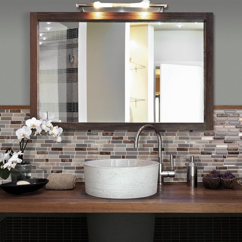 SMART TILES Peel and Stick Backsplash - 5 Sheets of