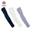 Summer Outdoor Sports UV Protection Ice Silk Arm Sleeves Non-slip M/Navy 5ea