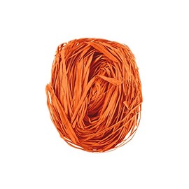 Raffia Long-Stranded Fiber for Arts and Crafts - Medium 2 Oz Bunch (Orange)