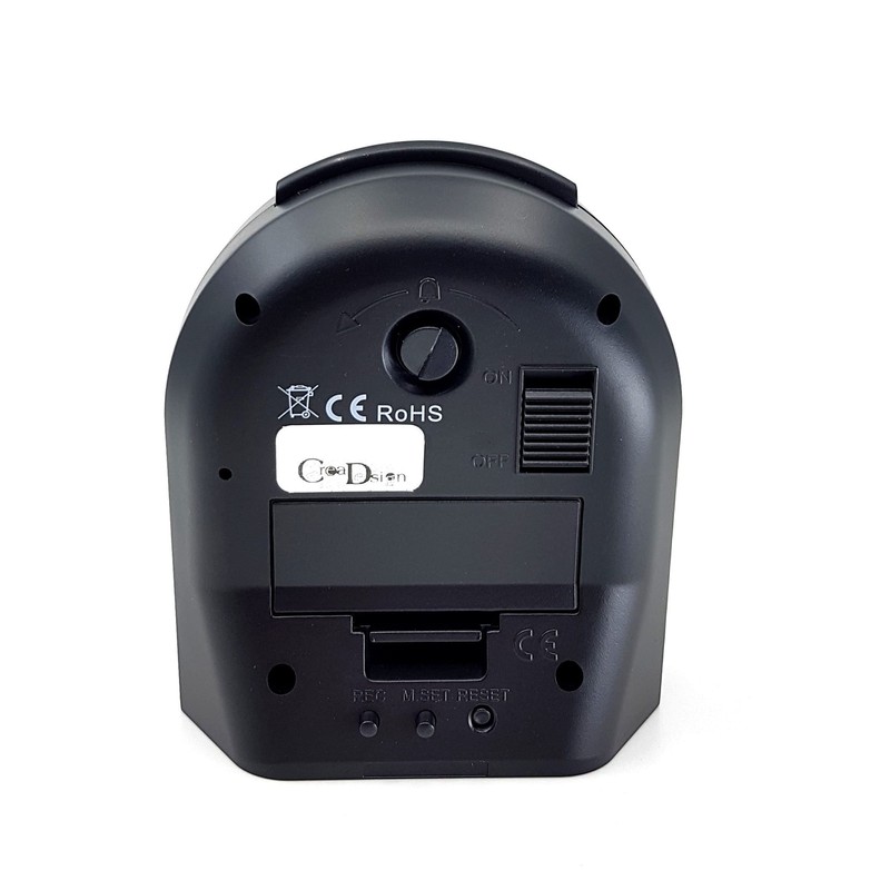 CreaDesign, WU-50-1081-01, Koala, analog Kinderwecker schwarz, Funkwecker ohne Ticken, mit