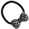VINGTAINE H-442-bk-hgom Bijou Plump Ribbon Hair Rubber Hair Accessory