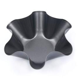 Tortilla Bowl Molds, 4Pcs Nonstick Tortilla Pan Set Thicken Carbon Steel Taco Salad Bowl Makers Baking Molds for Kitchen - Black