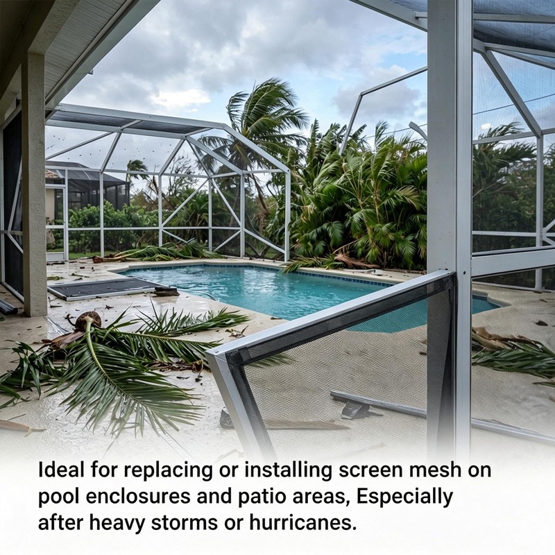 2.6cm Screen Repair Clips for Rescreening Pool and Patio Flat