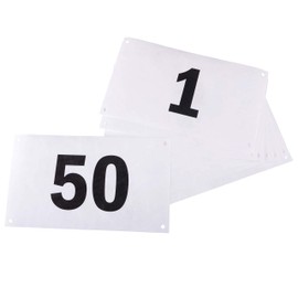 Azarxis Running Bib Competitor Numbers with Safety Pins, Tyvek Tearproof Waterproof 4" x 7" for Marathon Races Events (1-50)