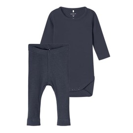 NAME IT Unisex Nbnkab LS Body Leggings Set Noos, Dark Sapphire