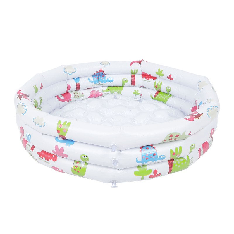 Inflatable Kiddie Pool PVC 31.5 Inch Cartoon Dinosaur Round Outdoor
