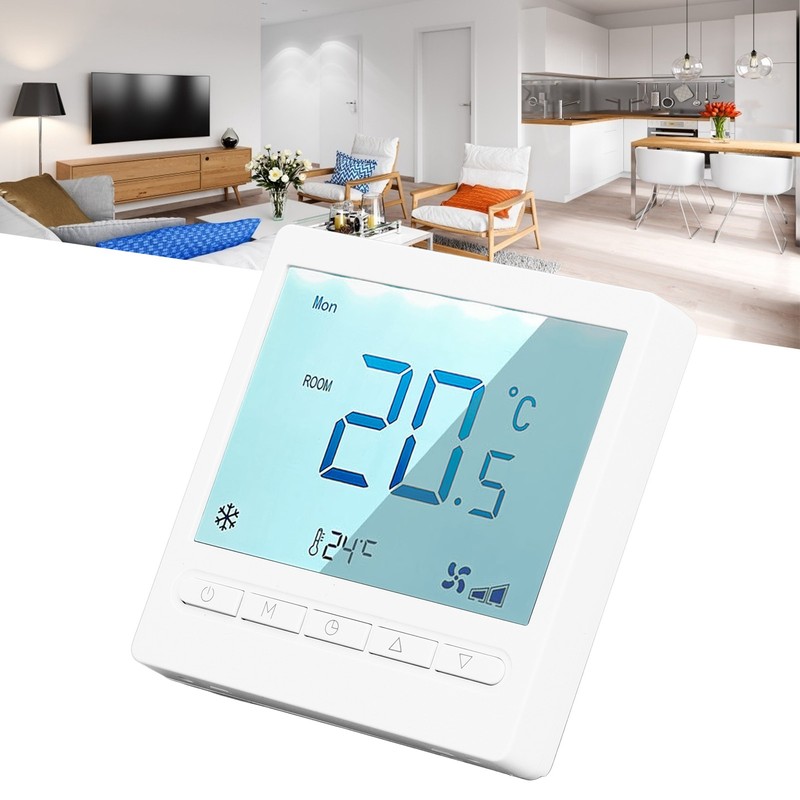Programmable Thermostat High Accuracy Large Screen LCD Thermostat for Living