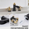 BATHLAVISH Widespread Bathroom Faucet Black Gold, Bathroom Faucet 3 Hole