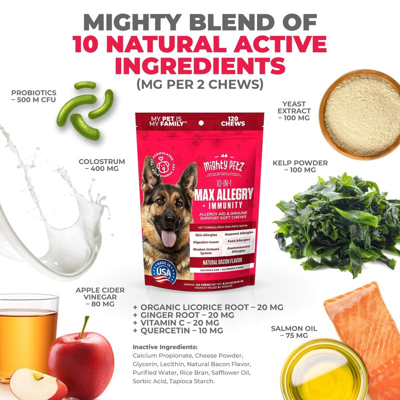 Mighty Petz Dog Ear Cleaner Solution MAX Dog Allergy Relief