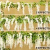 Apeair Wisteria Artificial Flowers Garland, 2Pcs Total 14.4ft Silk Faux
