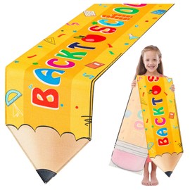 Back to School Table Runner, Pencil Party Table Runner for Classroom Table Decor