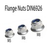 M10 Flange Nuts A2 Stainless Steel, Flanged Insert Nylon Locking