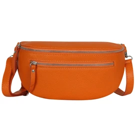 AmbraModa GLX2 Unisex Small Waist Bag Bum Bag Shoulder Bag Made of Genuine Leather, orange, Waist bag, bum bag, shoulder bag
