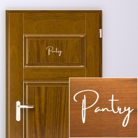 nicotto Room Sign, Door Sticker, Pantry Pantry Seal, Rental OK, Stylish, Cut, Cutting Sheet, 3.1 x 4.7 inches (8 x 12 cm), Indoor (White)