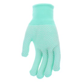 MUD - Women's Everyday, Mini-Dot Palm, 2 PK, Nylon Knit, Lightweight Garden Gloves, Saffron & Mint Colored, Medium/Large (MD35001M-WML2P)