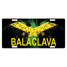 Fast Service Designs Jamaica Flag License Plate Jamaican Eagle Emblem Balaclava