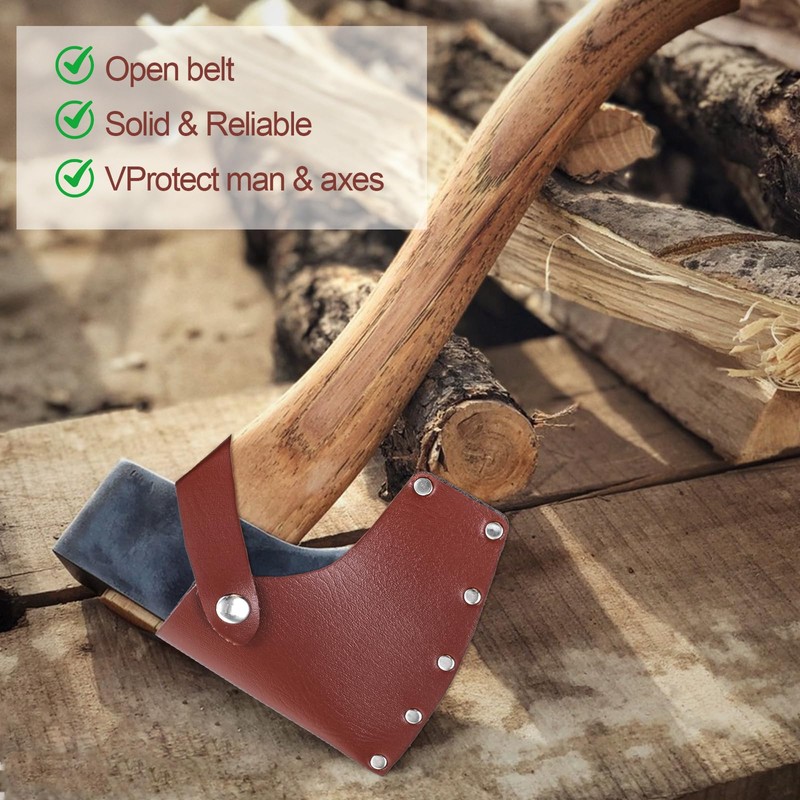 Leather Hatchet Axe Sheath Protector Tool, Durable Brown Leather Hatchet