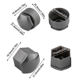 Rim Nut Rim Cover, 20 Pieces 17 mm Wheel Nut Car Hub Screw Protection Anti-Theft Dust Caps Wheel Bolt Caps Kit 17 mm Wheel Bolts Protection Wheel Nut Cover (Grey)