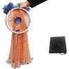 Cast Fishing Net with Aluminum Frame, 0.8 inch Mesh, 7.8-13.8