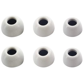 BLLQ Memory Foam Ear Tips Compatible with Beats Studio Buds Foam Tips Eartips,Upgrate Design,S/M/L 3 Pairs White (Studio Buds FW)