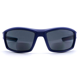 VITENZI Bifocal Sunglasses Wraparound Reading Sun Tinted Glasses with Readers - Lecce in Blue 2.75