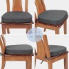 BUYUE Thickened 2.5" Friendly Woven Fabric Dining Chair Cushion, U-Shape