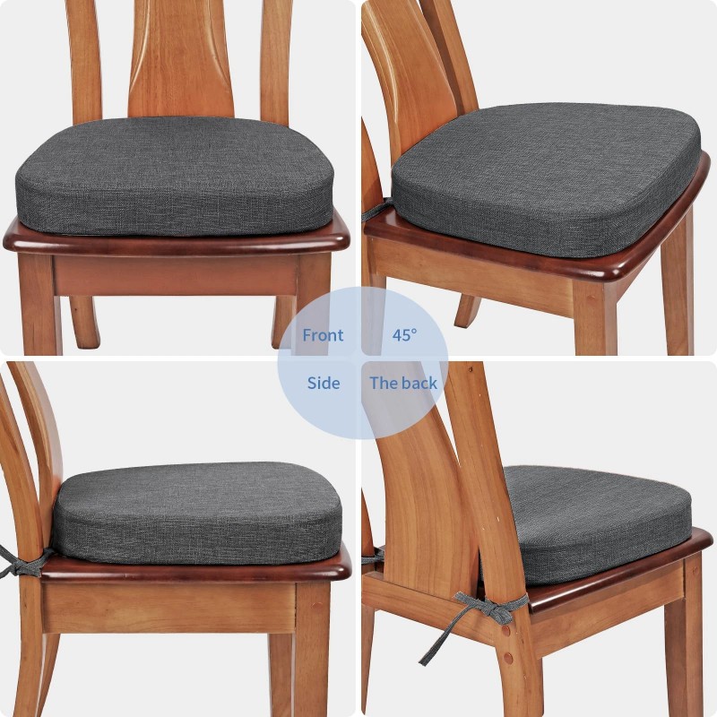 BUYUE Thickened 2.5" Friendly Woven Fabric Dining Chair Cushion, U-Shape