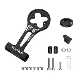 TOWILD AS80 Cycle Computer Mount, Bicycle Computer Bracket, Garmin Mount, Cyon, Cycle Computer Bracket, Lightweight, Anti-Shake, Anti-Shake, Headlight, Camera Mount, Suitable for Garmin, iGPSPORT, XOSS, COOSPO, CYCPLUS, GoPro, Action Camera, Bicycle, Road Bike, Etc